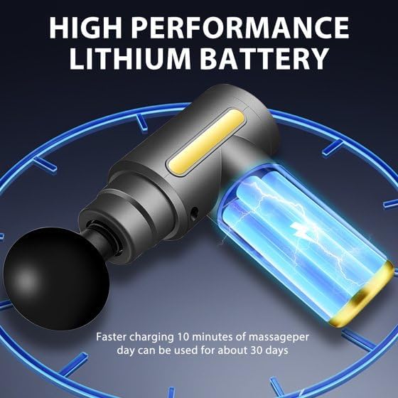 Portable Massage Gun Deep Tissue with 5 Speeds Muscle Massage Gun Hand Held Massager for Shoulder Body Back Relaxation