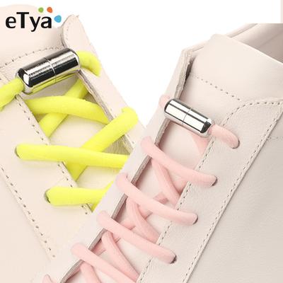 Unisex schoenveters voor sneakers Halve cirkel schoenveters voor kinderen en volwassenen zonder strikken Snelle luie metalen slotveters