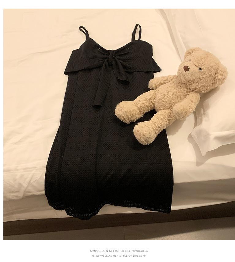 2026 Summer Women's Sweet Imitation Cotton Jacquard Camisole Nightgown Dress