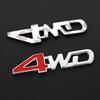 Lettere Metalliche 3D Logo 4WD Emblema Adesivo Posteriore Bagagliaio Auto Decalcomania Laterale Parafango Badge 4WD Accessori