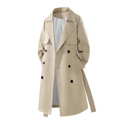 Spring and Autumn 2026 New Loose Youth Trend Fashion Medium and Long Double-breasted Trench Coat