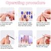 Semi Curing Gel Nails Polish Strips Gradient Self Adhesive Gel Nail Sticker Full Cover French Tip Nail Wraps for Women