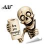 Creepy Halloween Toilet Decorations Sticker, Ghost And Skeleton Print Decals, Waterproof PVC Easy Lid Covers Peel Stick Spooky Stickers, for Bathroom