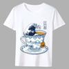 Men's Printing T-shirts Fashion Street Style Wave Pattern Series Tee Shirt Summer Harajuku White Male Short-sleeved Tops Clothes