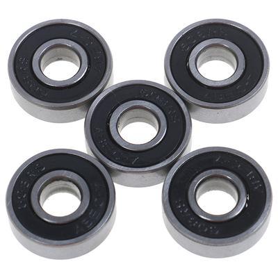 5Pcs Black Abec-7 608Rs Skateboard Roller Sealed Ball Bearings 8X22X7Mm