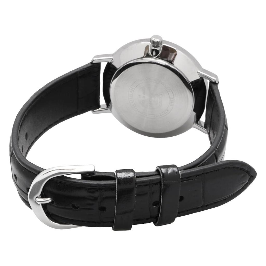 CASIO Quartz Unisex 37mm Watch display Silver x Black Black Leather Band Overseas Model [Casio] MTP-VT06L-1B Multi-axis 24-hour