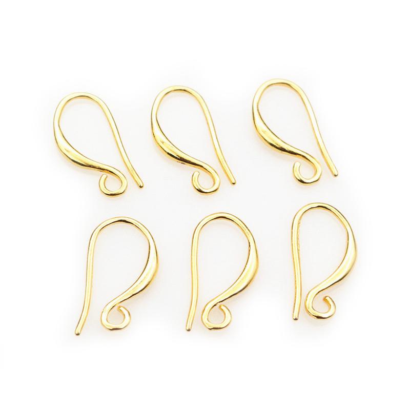 20pcs 17x9mm Silver Gold Color Brass Earring Findings Earrings Clasps Hooks Wire DIY Jewelry Making Accessories Earwire Supplies