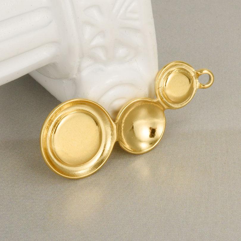 6pcs Simple Geometric Oval Water Droplets Real Gold Plated Stainless Steel Charms For Jewelry Making Supplies DIY Heart Pendant