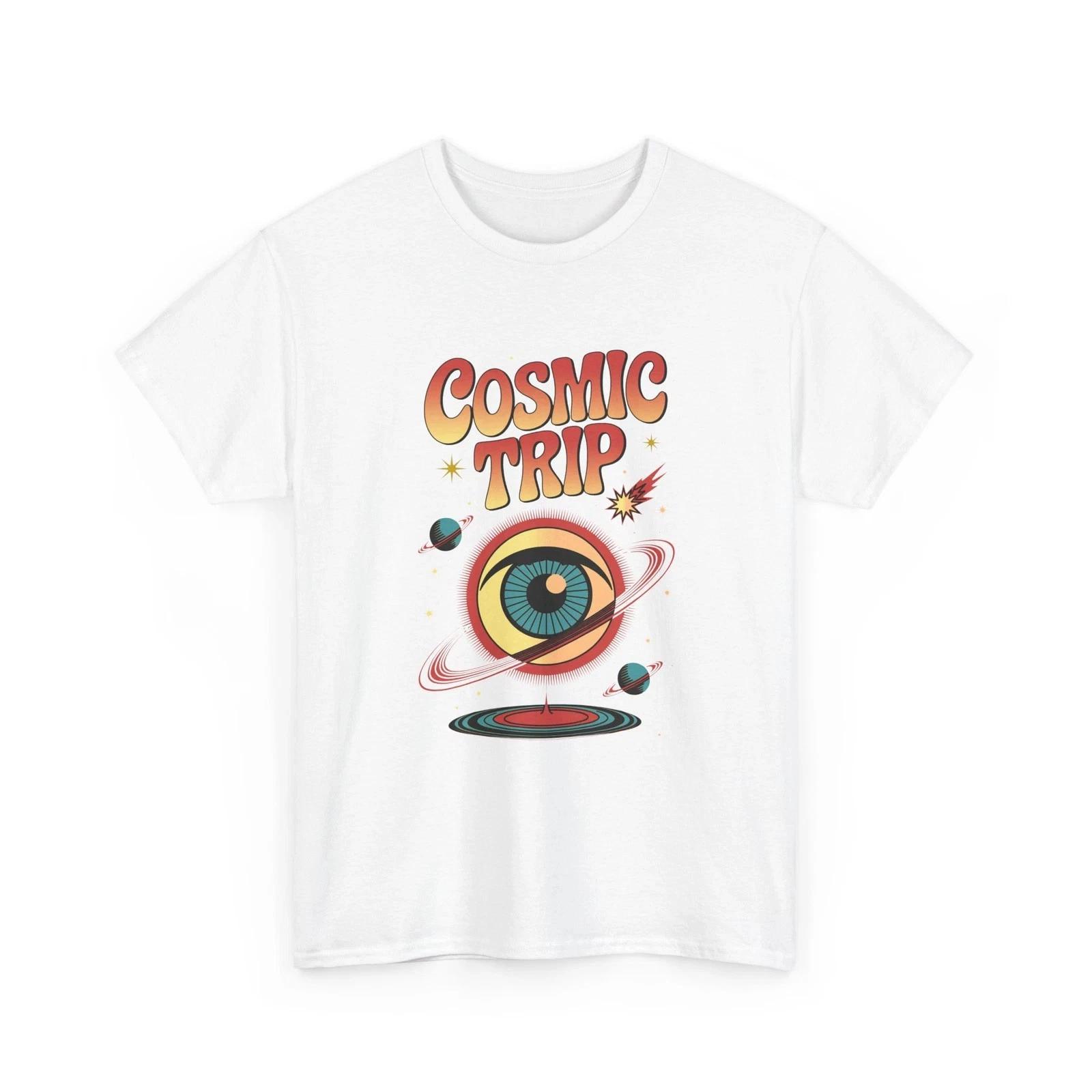 Cosmic Trip T- Shirt - Retro Space Eye Graphic Psychedelic Tee 3XL