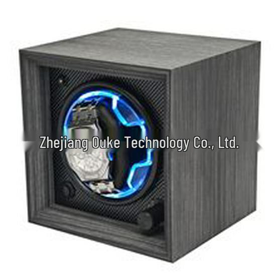In Stock Snake Skin Leather 3-Slot Automatic Watch Winder with Lid and 3 Storage Compartments, 5-Speed.