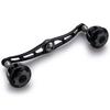 HEIGHTEN Fishing Reel Handle 32mm Knob SHIMANO DAIWA Abu Garcia Compatible Baitcasting Reel Wheel Series Black and Gunmetal HT10003 130/120mm