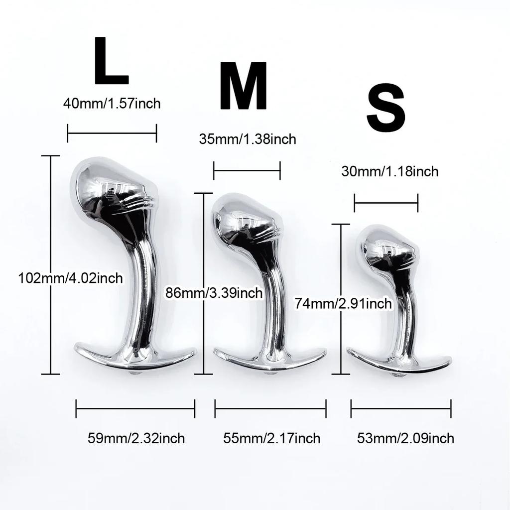 Metal Dildo Anal Plug Gem Base Butt Plug Outdoor Wear Anchor Close-fitting Design Male And Female Masturbators Adult Sex Toys