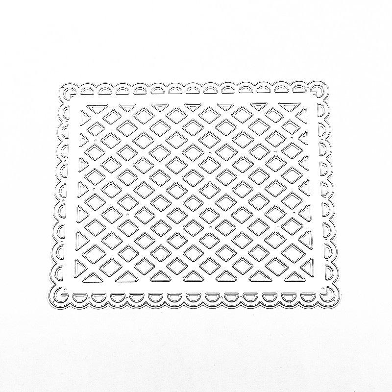 Prostokątna pusta siatka w stylu Scrapbooking, rękodzieło Die 3D DIY tworzenie kartek festiwalowych