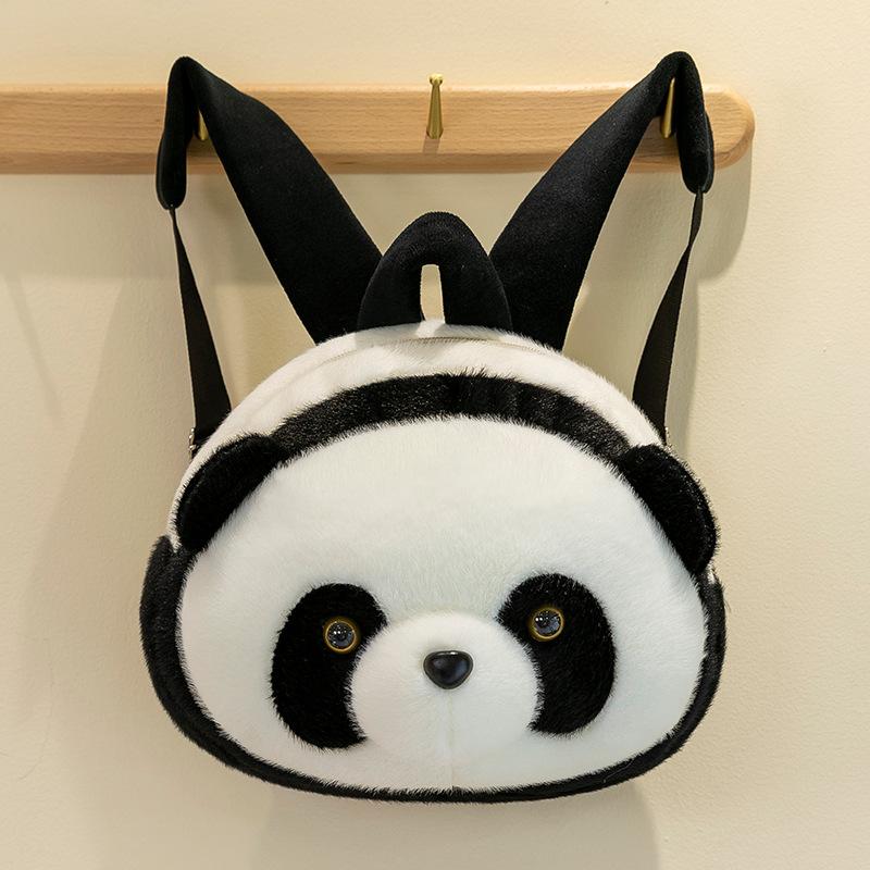 Cute National Treasure Giant Panda Plush Doll Backpack Doll Schoolbag Large Capacity Backpack Gift Souvenir