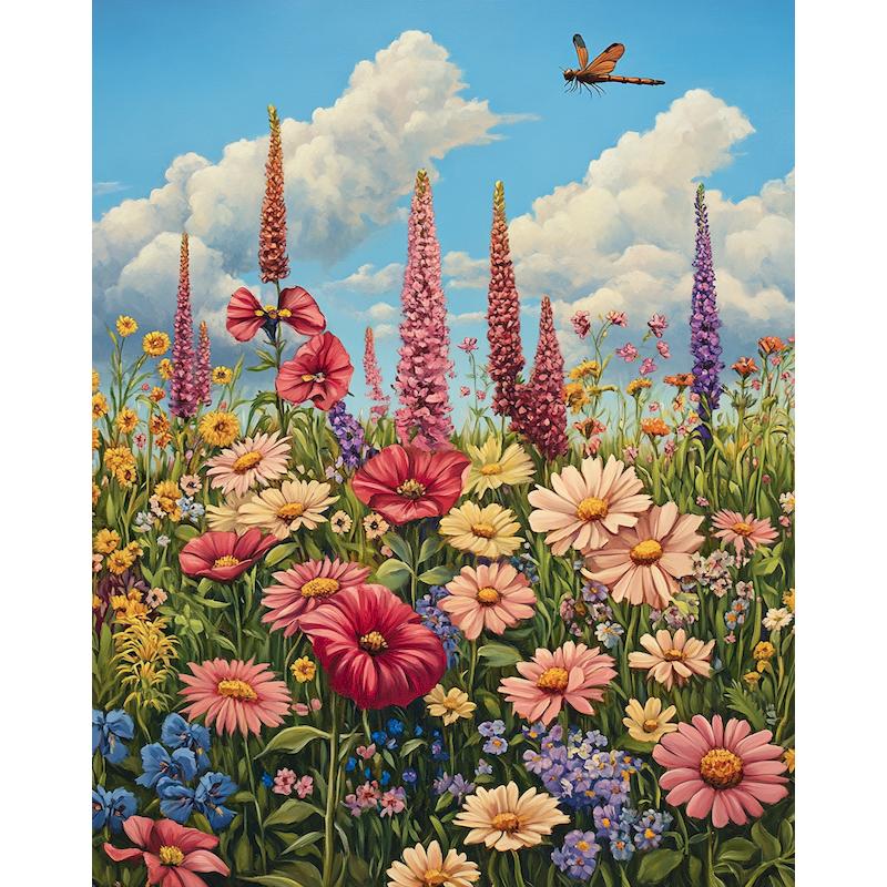 CHENISTORY Coloring By Numbers Flower Frame Painting By Numbers Landscape On Canvas DIY Home Decoration DIY Gift