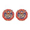 Elegant American 250Th Year Badge Independence Celebration Brooch Polished Zinc Alloy Chest Pin For Formal Wear