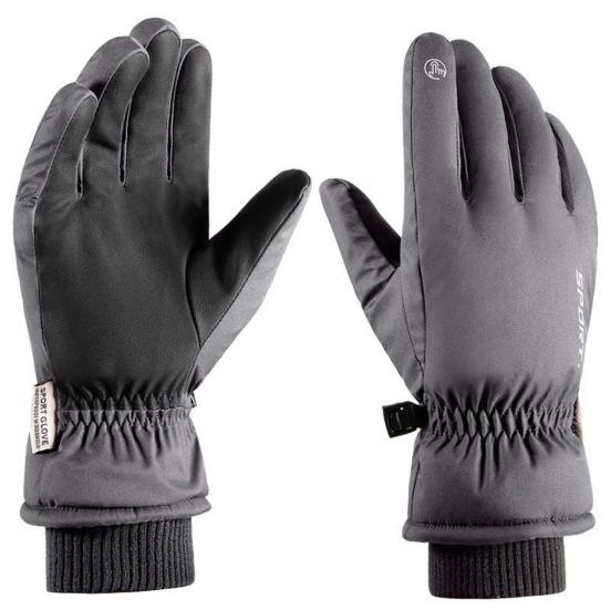 

Изысканные теплые перчатки с завязками на шнурке Износостойкие Сохраняют тепло серый