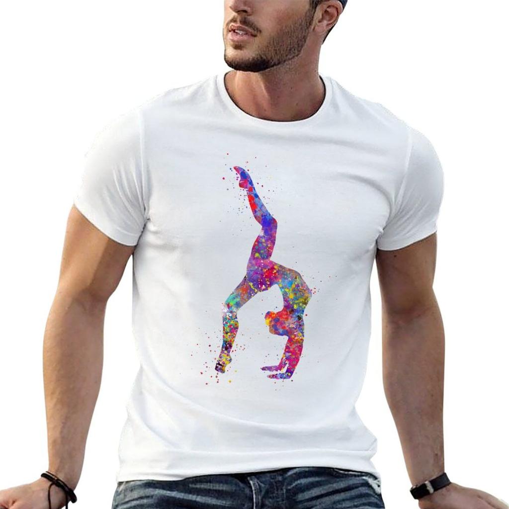 Turnmädchen Aquarell Turnen Teenager Geschenk Turnen Wandkunst T-Shirt Mann t-shirt Grafik T-Shirt