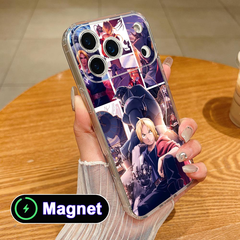 

Fullmetal Edward Elric Phone Case for iPhone 17 16 15 14 13 12 11 Air Pro Max Plus Mini Soft TPU Clear Magsafe Cover iPhone 11 Pro Max