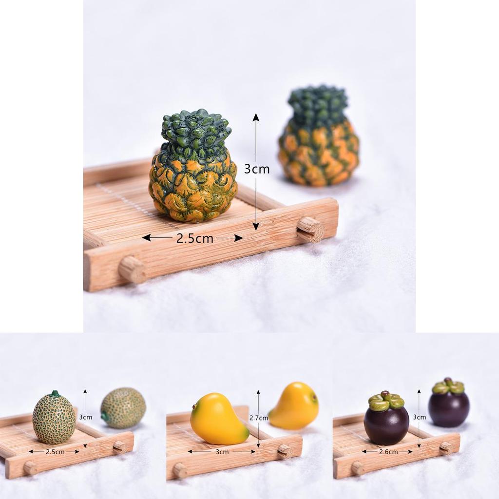 Adorable Cartoon Resin Miniature Fruits For Diy Decor And Craft Projects