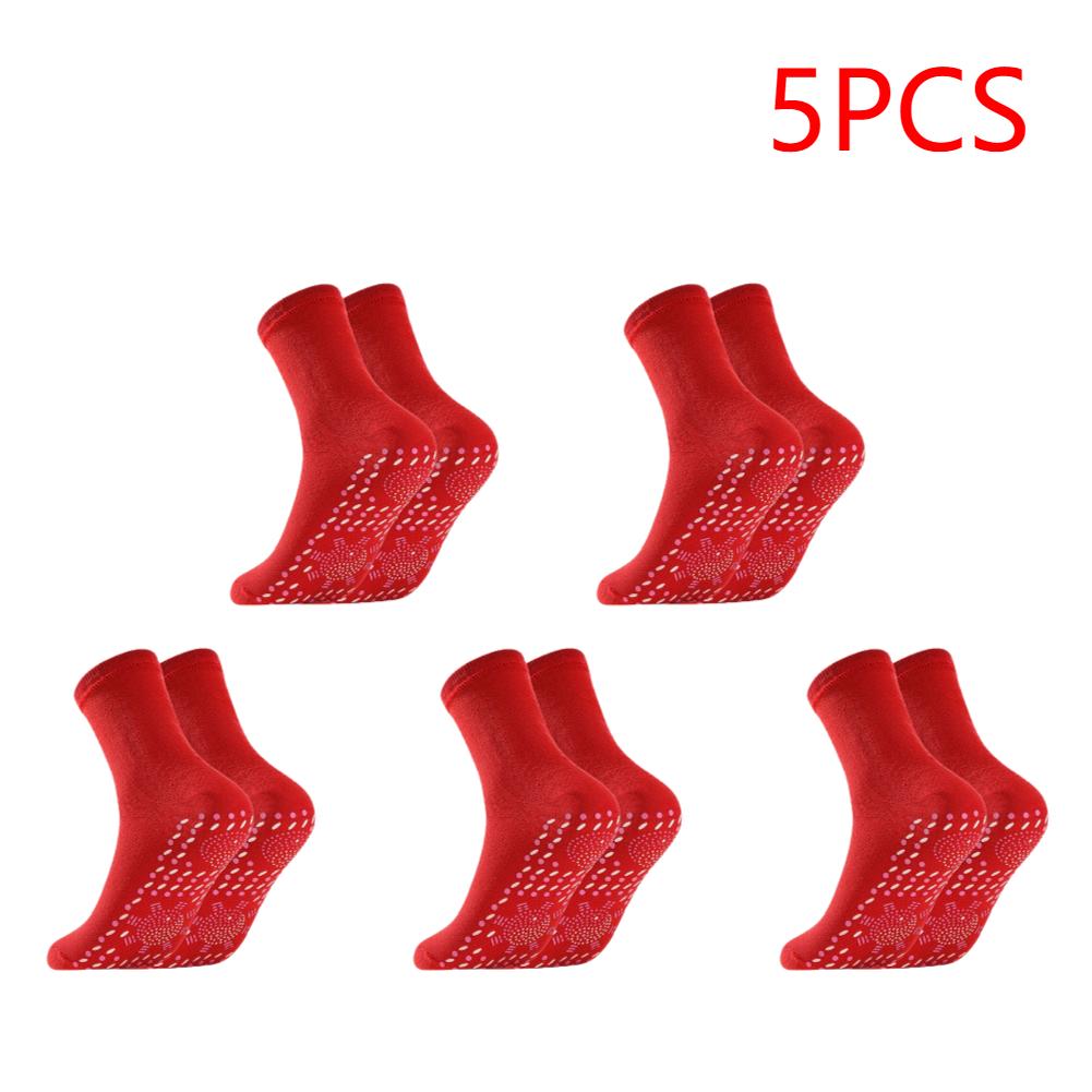 1-5Pair Self-Heating Shaping Socks Pain Relief Foot Therapy Thermal Socks Warming Tourmaline Cold-Resistant Christmas Winter
