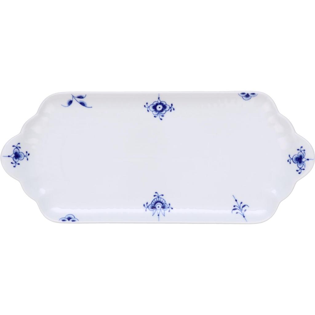 Importovaný svatební dárkový tác Royal Copenhagen s modrými palmetovými květy 1025833 [Běžný produkt] 28,5 cm