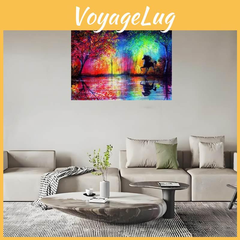 Horse Frameless Colored Wall Decoration Painting Animal Art Home Decorate Gift