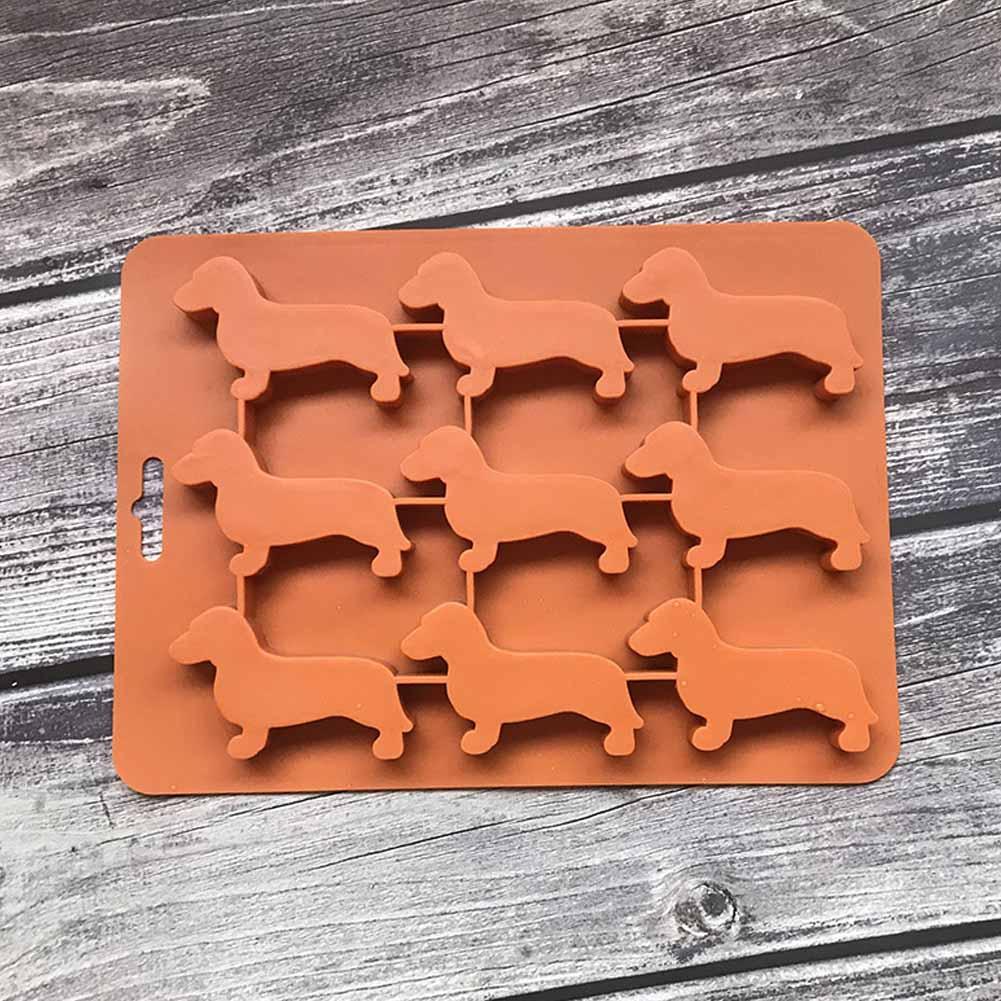 3D Dachshund Ice Cube Mold Reusable Food Grade Ice Maker Wine Ice For Summer Cube Molds Beer Ca G9X6