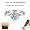 VENTFILLE Diamond 0.3/1/2CT D Color Moissanite Ring for Women  CopperEngagement Wedding Band Jewelry Certified