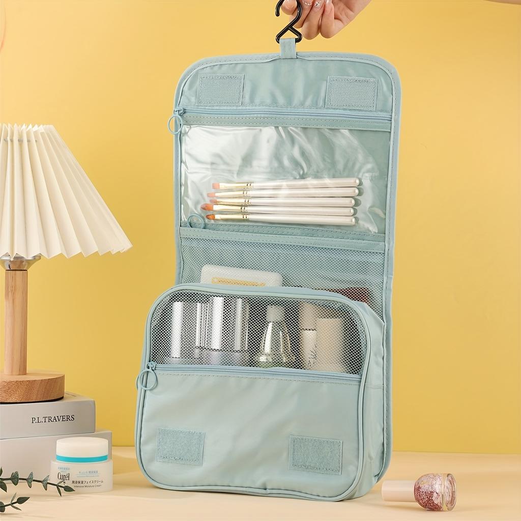 Travel Multi Functional Hanging Makeup Bag With Hanging Washable Bag Large Capacity Dry Wet Separation Handheld Storage Bag