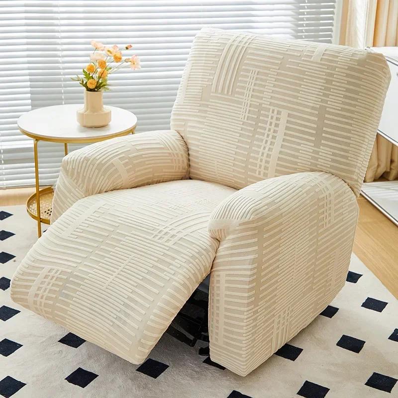 Full Cover Elastic Electric Recliner Sofa Slipcover 1 To 4 Seater Stain Resistant Chair Protector Home Decor