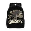 Jimothy The Raccoon Seattle Raccoon Backpack  Women Polyester University Backpacks Large Elegant School Bags Rucksack