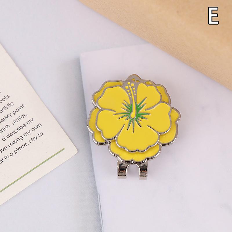 Golf Cap Clips With Magnet Mark Bow/Petal Pattern Golf Ball Marker Golf Ball Position Removable Golf Accessories For Golf Lover E