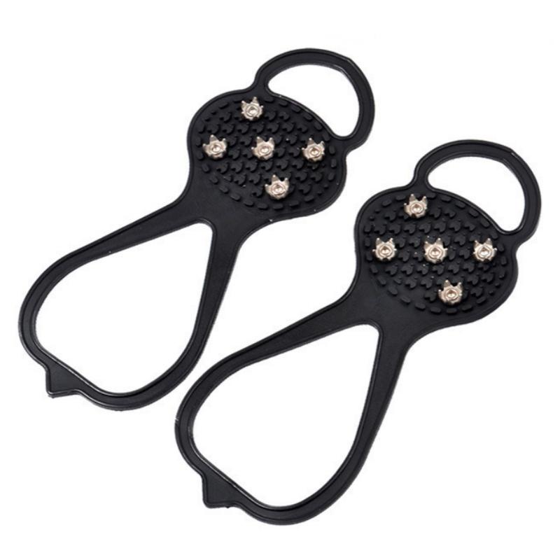 

Universal Ice Cleats,Non Slip Gripper Spikes,5 Steel Studs Crampon Ice&Snow Grippers,Snow Traction Cleats for Shoes,Boot L чорний