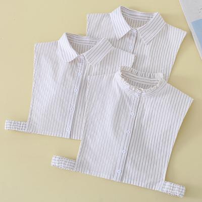 Perfect Match Business Striped Fake Collar For Mens Shirt Detachable Collars Womens Classic False Collar Female Removable Blouse Ties