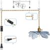 Vintage Hanging Light with Plug In Cord on/Off Switch Brushed Brass Pendant Light Fixtures