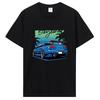 Tričko Initial D Skyline R34 Unisex Bavlněné tričko s krátkým rukávem Japonské Harajuku Módní Tričko do auta Oversex Unisex Oblečení