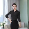 Spring Women's Casual Solid Color Business Long-sleeved Shirt