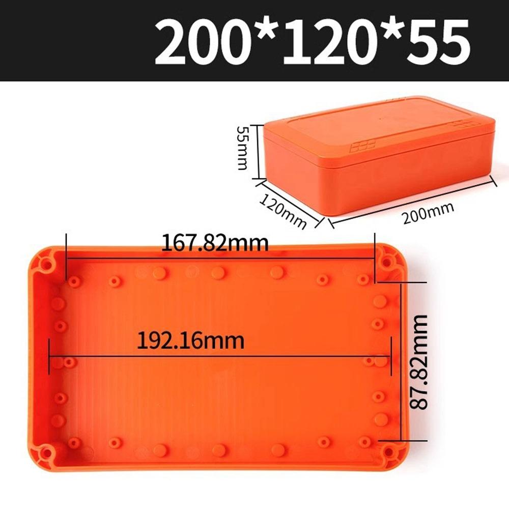 IP67 Waterproof Enclosure Junction Housing Box ABS Plastic Orange Color Instrument Box Electrical Project Box Outdoor Indoor