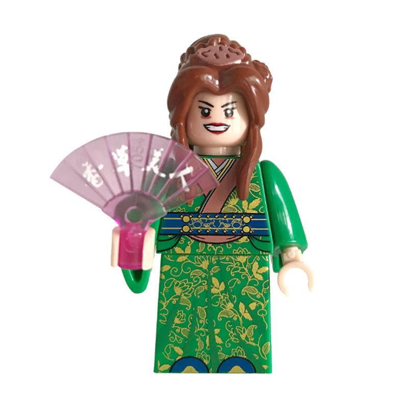 Three Kingdoms Five Tiger Generals Minifigure Set, Small Building Blocks Toy, Third-Party Licensed Figures with Mounts and Weapons