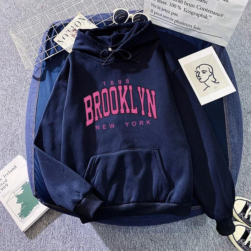 2025 Autumn Brooklyn Fashion Hoodie for Daily Casual Wear Simple and Retro DesignMade of Eco-friendly Materials With