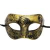 Halloween Horror Ball Party Mask Retro Jazz Flat Head Antique Half Face Bar Cosplay Decoration Props Men and Women Gold Silver
