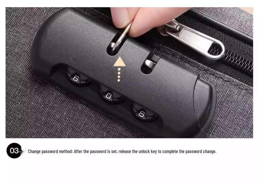 Travel Document Organizer with Combination Lock - Convenient and Secure Storage Wallet