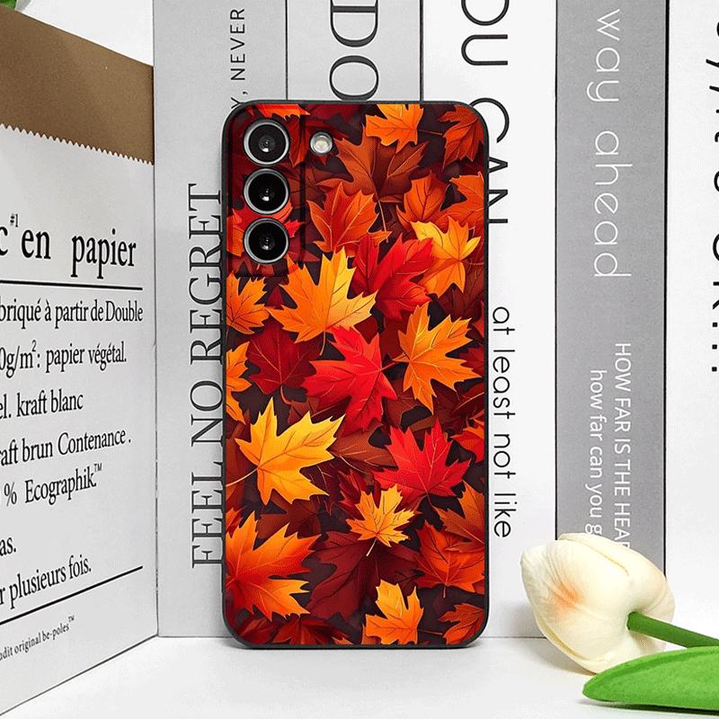

Hand-Painted Autumn Maple Leaf Phone Case for Samsung Galaxy S25 S24+ S23 Ultra S22 Plus S21FE M53 M34 5G Shockproof Soft Cover Galaxy M52 5G
