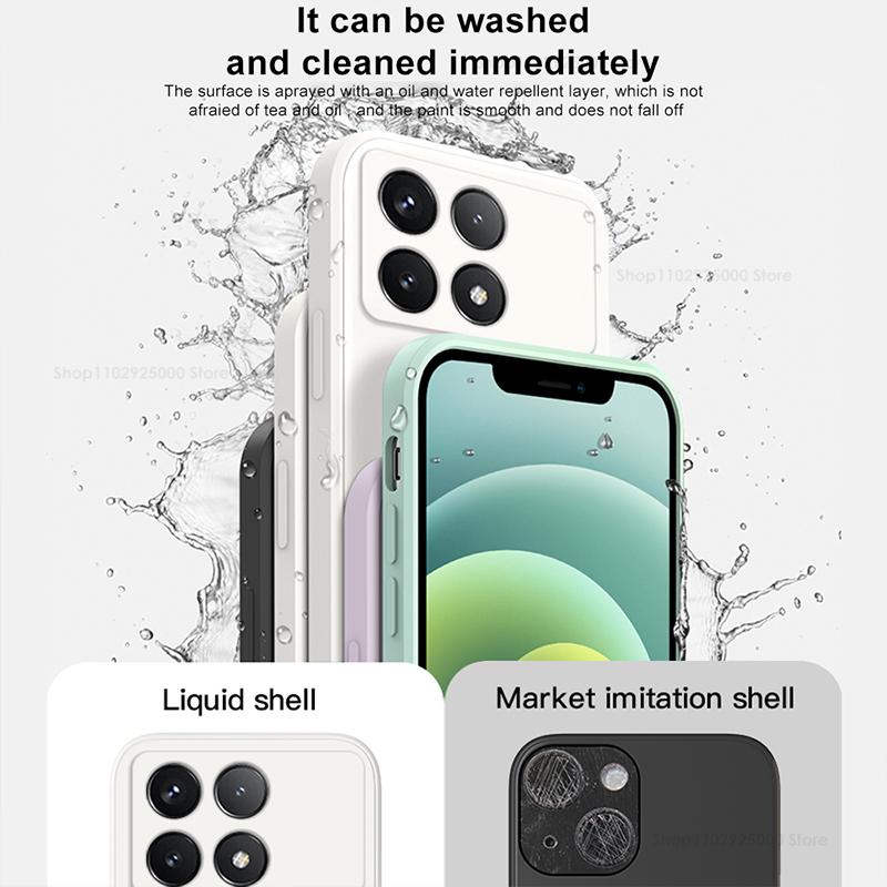 Pro Poco X6 Pro Pouzdro Tekuté Silikonové Pouzdro na Telefon Pro Xiaomi Poco X6 Pro 5G Měkký Kryt