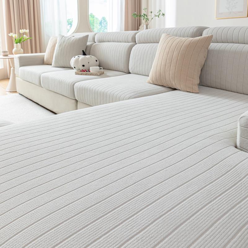 Thick Jacquard Sofa Seat Cushion Cover for Living Room Furniture Protector L-shape Corner Sofa Cover Removable Seat Slipcovers