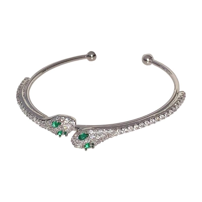 

Stylish Copper Snake Design Bracelet Flexible Open Bangle Lightweight Jewelry Piece For Women Daily Wear 1