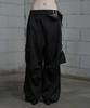 ETRE AU SOMMET Belted Two-Pocket Cutline Oversized Pants (Black)