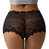 Women's Plus Size Sheer Underwear Invisible Seamless Hipster Lace Boyshorts Panties Sexy High Waisted