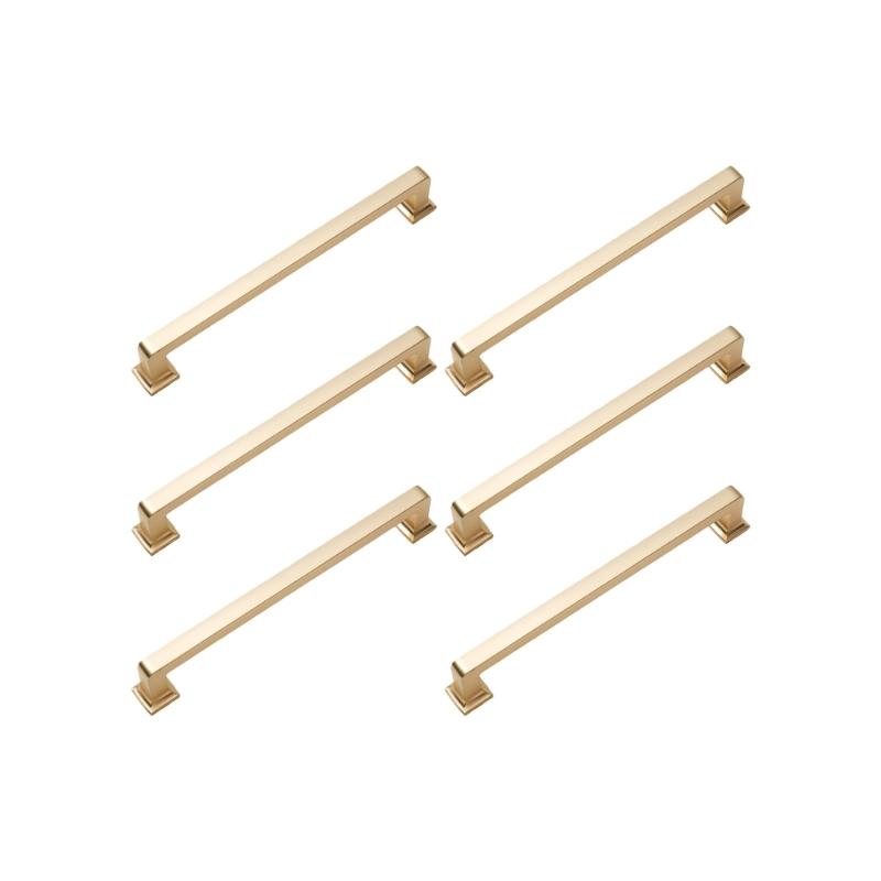 Strong Zinc Drawer Pulls with Heavy Duty Construction 6pcs for Longevity in Kitchens & Bedrooms High Use Zones